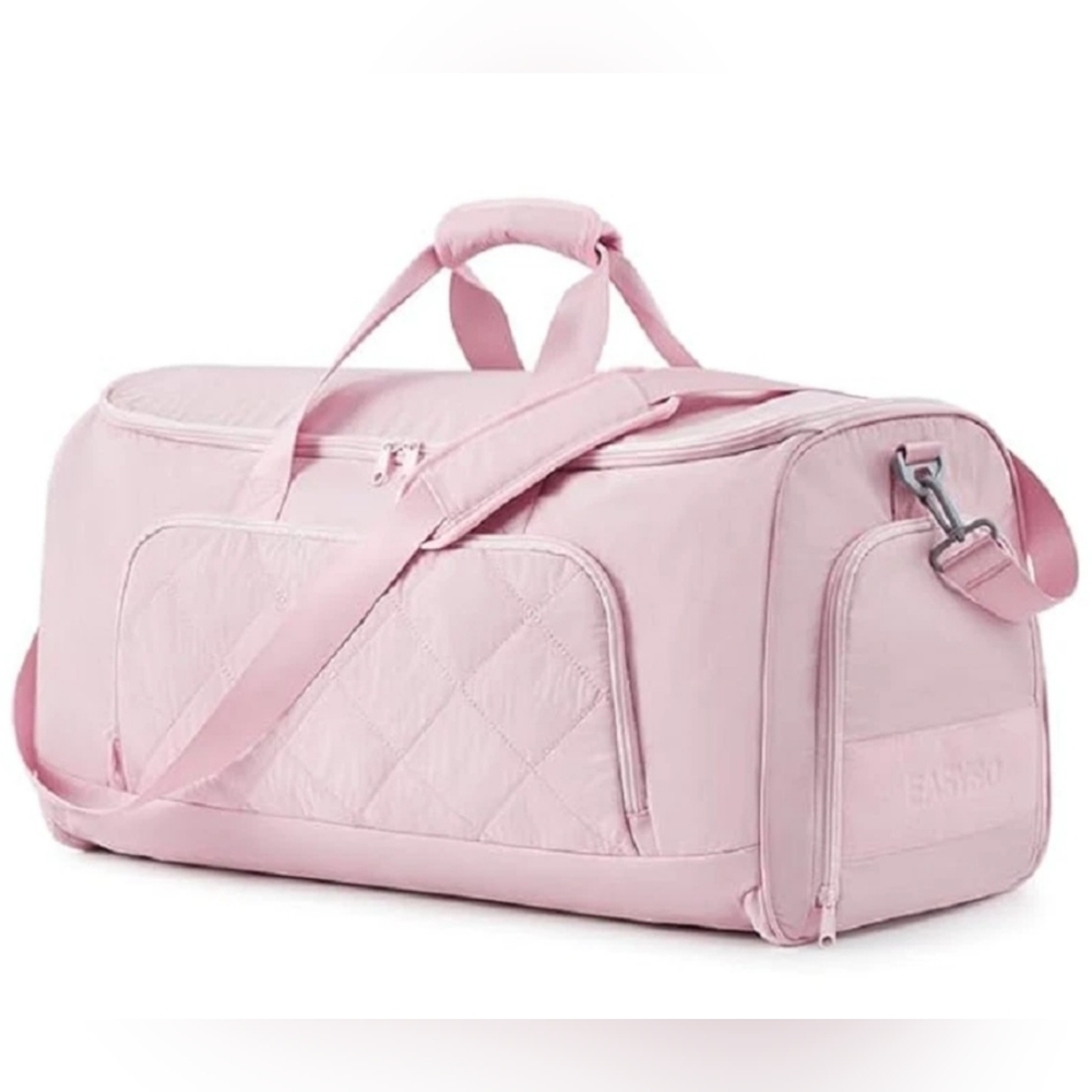 EASYSOL Duffle Garment Bag without Wheels for Women, (Pink)